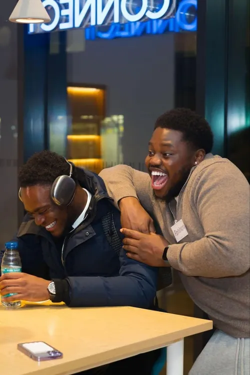 people laughing